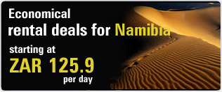 Economical rental deals for Namibia